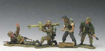 Panzerschrek Team--four WWII German figures--RETIRED. ONE AVAILABLE! #1517
