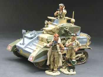 Desert Vickers Tank with 3 Figures--RETIRED. #13470