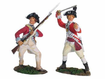 Officer and Private, British 17th Regiment of Foot Defending Set #1, Yorktown Redoubt #10--two figures--RETIRED--LAST ONE!! Officer and Private, British 17th Regiment of Foot Defending Set #1, Yorktown Redoubt #10--two figures--RETIRED--LAST ONE!! #13493