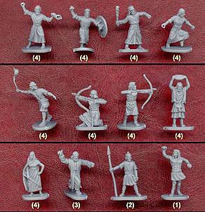 Hebrew Warriors--42 figures in 12 poses--TWO IN STOCK! #13576