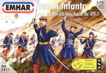 Crimean War French Infantry--50 figures in 14 poses--1:72nd scale unpainted plastic figures Crimean War French Infantry--50 figures in 14 poses--1:72nd scale unpainted plastic figures #13736