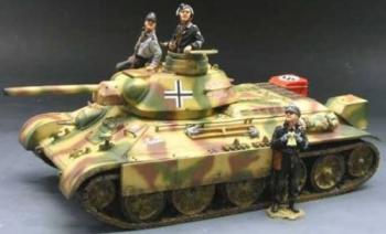 German T34 (captured) Camo Paint scheme & 3 Crew--RETIRED--LAST ONE!! #13762