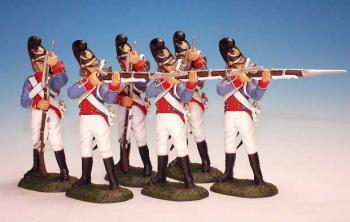 Six Infantrymen (3 standing firing, 3 loading), Centre Company, Prince Charles, 3rd Regiment, Bavarian Army--six figures--RETIRED--LAST ONE!! #1571