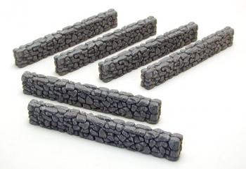 Rounded Stone Walls--six pieces--(each piece is 6 in. long, 7/8 in. high)--FOUR IN STOCK. Rounded Stone Walls--six pieces--(each piece is 6 in. long, 7/8 in. high)--FOUR IN STOCK. #13820