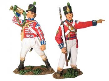 Image of British Coldstream Guards Light Company NCO and Bugler Set #1--two figures--RETIRED--LAST TWO!! Image of British Coldstream Guards Light Company NCO and Bugler Set #1--two figures--RETIRED--LAST TWO!!