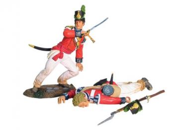 Image of British Coldstream Guards Light Company Officer & Casualty Set #1--two figures--RETIRED--LAST ONE!!