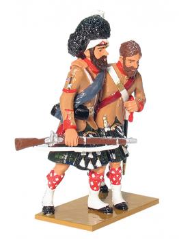 Image of British 93rd Highlanders--Colour Sgt. Munro Rescuing Capt. Walsh--two figures on single base--RETIRED--LAST ONE!!
