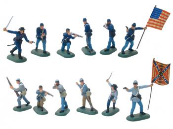 Union Civil War Foot 12 figures in 6 poses #14079