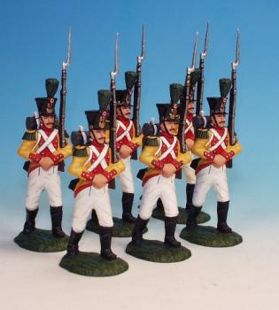 Six Voltigeurs at Column Attack, Voltigeur Company, Swiss Army Neuchatel Regiment--six figures--RETIRED--LAST ONE!! #1606
