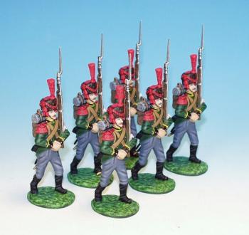 Image of Six Grenadiers at Column Attack, Grenadier Company, 2nd Regiment, Nassau Army--six figures--RETIRED--LAST ONE!!