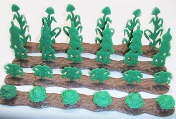 Crop Rows--4 Brown Bases & 24 Green Crops--RETIRED. Crop Rows--4 Brown Bases & 24 Green Crops--RETIRED. #14323