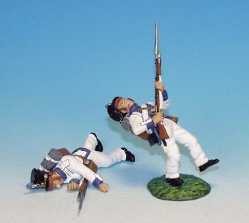 Dead & Dying, 1st Regiment, Centre Company, Westphalian Army--two figures--RETIRED--LAST TWO!! #1629