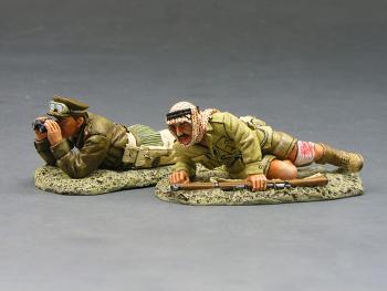 Image of The Watchers--two British SAS figures crouching & observing--RETIRED. ONE AVAILABLE! 