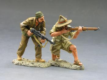 The Attackers--two SAS figures (one standing with SMG & one kneeling firing)--RETIRED. #14529