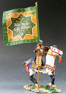 Image of Mounted Saracen Standard Bearer--single mounted figure--RETIRED. ONE AVAILABLE!