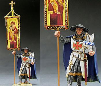 The Bishop of Tours Standing with Large Banner--single figure and banner--RETIRED--LAST ONE!! #14545