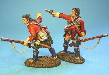 Officer and Corporal, Fraser Highlander Light Infantry--two figures--RETIRED--LAST ONE!! #14644