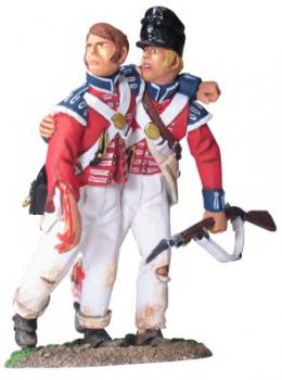 Image of British Coldstream Guards Light Company Wounded Set #1--two figures on single base--RETIRED--LAST ONE!!