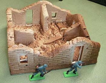 Destroyed Stone Building 10x10 inches Unpainted--FIVE IN STOCK. Destroyed Stone Building 10x10 inches Unpainted--FIVE IN STOCK. #14814