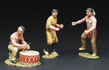 Shoshone Celebration - 3 Indians with Drum- LAST NINE IN STOCK!! #14862