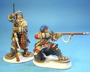 French Marines Set #2,, Battle on Snowshoes, 1758--two figures skirmishing--RETIRED--LAST THREE!! #14884
