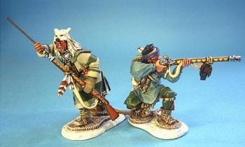 Woodland Indians Set #1--TWO Figures in Snowshoes--RETIRED--LAST ONE!! #14885