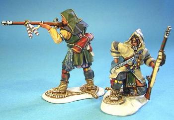 Woodland Indians Set #2--two figures  (in Snowshoes)--RETIRED--LAST TWO!! #14886