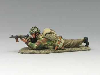British Paratrooper Lying Firing Sten Gun--single prone figure--RETIRED--LAST ONE!! #15309