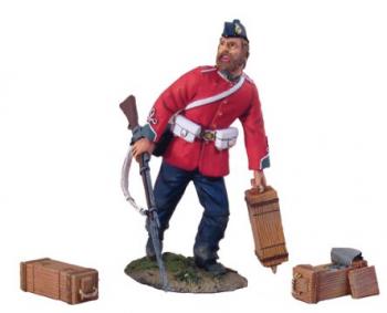 Image of British 24th Foot with Ammo Crates--single figure with crates--RETIRED--LAST ONE!!