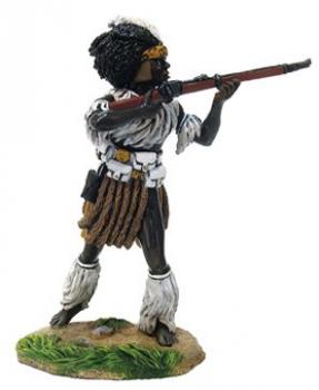 Image of Zulu iNdluyengwe Regiment Standing Firing #1, Osprey Art Series--single figure--RETIRED--LAST ONE!!
