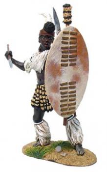 Image of Zulu iNdlondlo Regiment Throwing Spear #1, Osprey Art Series--single figure--RETIRED--LAST ONE!!
