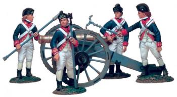 British Artillery Set #1--6 lb gun & 4 crew--RETIRED. ONE AVAILABLE!  British Artillery Set #1--6 lb gun & 4 crew--RETIRED. ONE AVAILABLE!  #16084