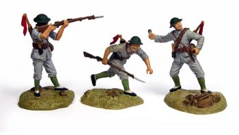 WWII Chinese Infantry Set 1B--3 Figures--RETIRED. - TWO AVAILABLE!  #16458