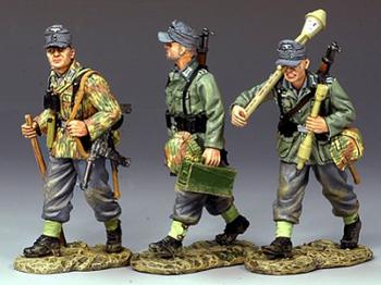 Image of On The Road--three walking German Infantry figures--RETIRED. ONE AVAILABLE!