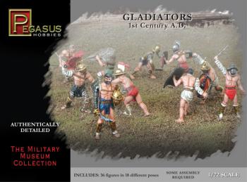 Gladiators--36 Figures in 18 Poses, Some assembly required--1:72 scale plastic figures Gladiators--36 Figures in 18 Poses, Some assembly required--1:72 scale plastic figures #16513