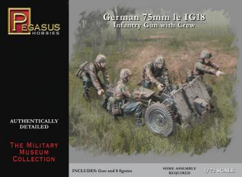 WWII German IG-18 Gun & 2 Crews--1:72 scale #8