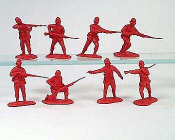 Image of British 24th Foot (Zulu Wars) Set #1 red)--16 figures in 8 poses - ONE AVAILBLE! 