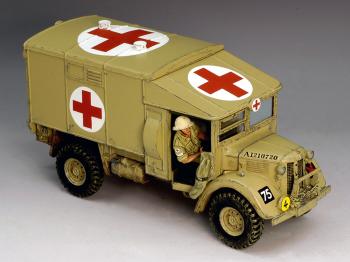 Image of Desert Austin K2 Ambulance with Driver--RETIRED. MIB - ONE AVAILABLE! 