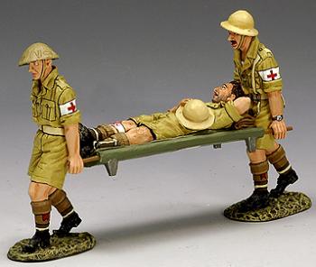 Image of Desert Stretcher Party--three 8th Army figures--RETIRED. - ONE AVAILABLE! 
