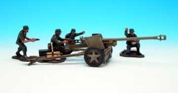 Image of German Anti-Tank Pak 40 with 4 Man Crew and accessories--RETIRED--LAST ONE!!