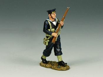 Image of British Naval Landing Party Sailor Marching--single figure--RETIRED--LAST ONE!!