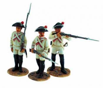 Image of 18th French Gatinois Regiment--three AWI figures--RETIRED--LAST ONE!!