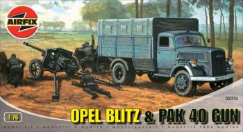 Opel Blitz German Army Truck w/Pak 40 Anti-Tank Gun & Figures #0