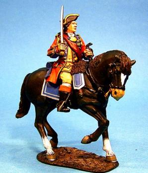 Image of British Captain Robert Orme, Mounted with Sword--single mounted figure--RETIRED.