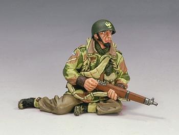 Image of Polish Airborne Sitting Paratrooper--single figure--RETIRED. LAST ONE!