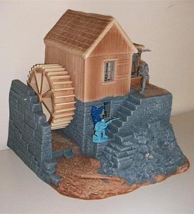 Image of Water Mill with Moving Water Wheel--AWAITING  RESTOCK.