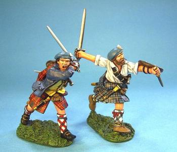Highlanders Charging #1--two figures--RETIRED. - ONE AVAILABLE!  #17872