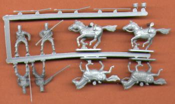 Napoleonic Russian Cossacks--12 mounted figures, with fur caps, with extra busbies for potential conversions Napoleonic Russian Cossacks--12 mounted figures, with fur caps, with extra busbies for potential conversions #2001