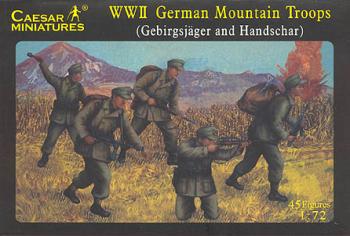 Image of German Mountain Troops--45 figures in 13 poses--1:72 scale--TWO IN STOCK.