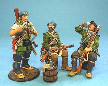 Image of Roger's Rangers Preparing for a Raid Set #1--four pieces--RETIRED--LAST ONE!! Image of Roger's Rangers Preparing for a Raid Set #1--four pieces--RETIRED--LAST ONE!!